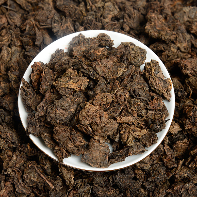 China Yunnan Puerh Tea 500g Menghai Ancient Tree Golden Bud Ripe Tea Aged Spring Tea 08 Medium Natural Tuo
