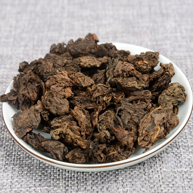 China Yunnan Puerh Tea 500g Menghai Ancient Tree Golden Bud Ripe Tea Aged Spring Tea 08 Medium Natural Tuo