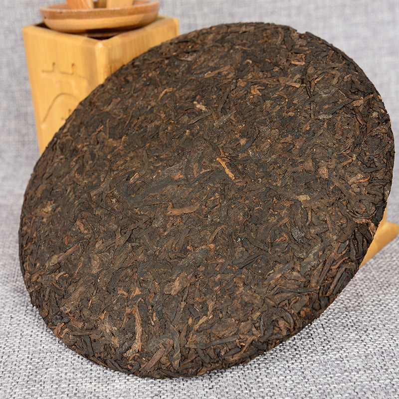 Yunnan Tea Deep Mountain Wild Rhyme Qizi Cake Tea 357g Ripe Tea Pu'er Tea