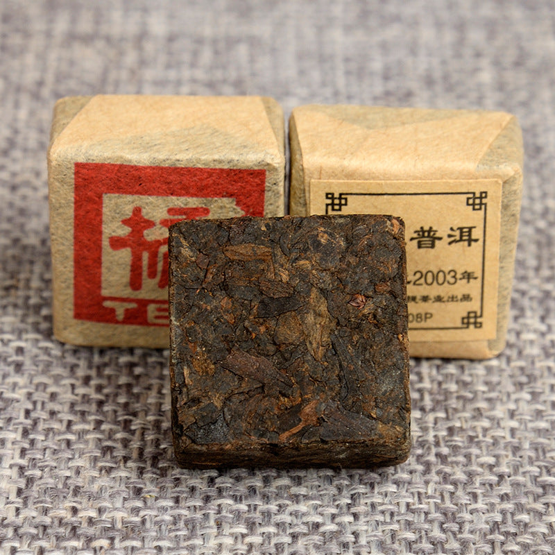 Yunnan Pu-erh Tea Mini-brick Sun-dried Tea Original Flavor 500g Small Square Brick Kanti Ripe Tuo Mellow and Thick Smooth