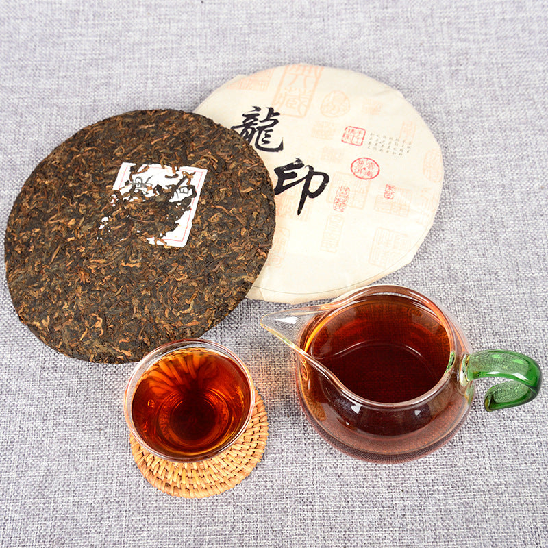 Yunnan Pu'er Tea 357g LongYin Seven Sons Cake Tea Pu'er Ripe Tea Cake Black tea Selected Yunnan Ancient Tree Raw Material