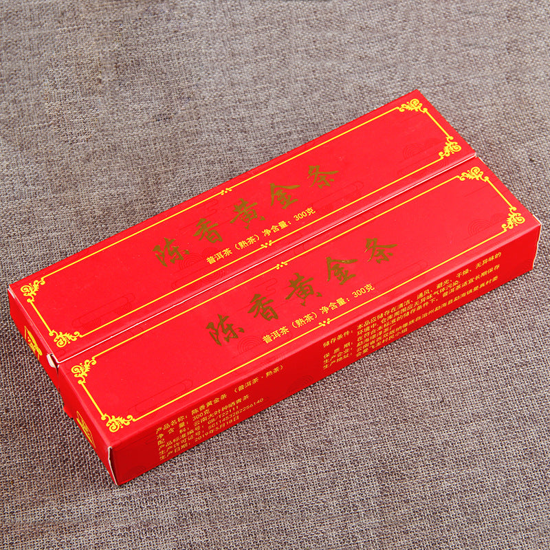 ChenXiang Gold Bar Spring Black Tea Ancient Tree Pu'er Tea 300g Pu'er Ripe Tea