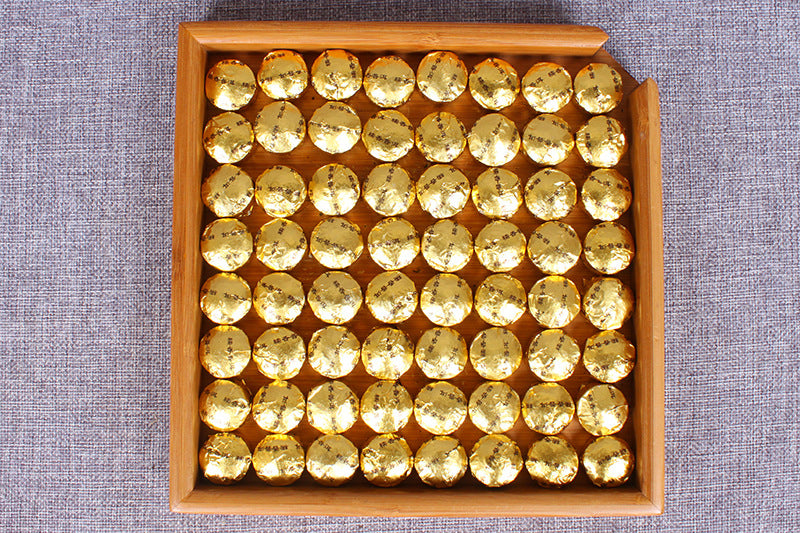 Yunnan Pu-erh Tea Gnomic Fragrance Ripe Pu-erh Tea Mini Golden Leaf Aged Pu-erh Gnomic Fragrance Ripe Tea Tuo 500g