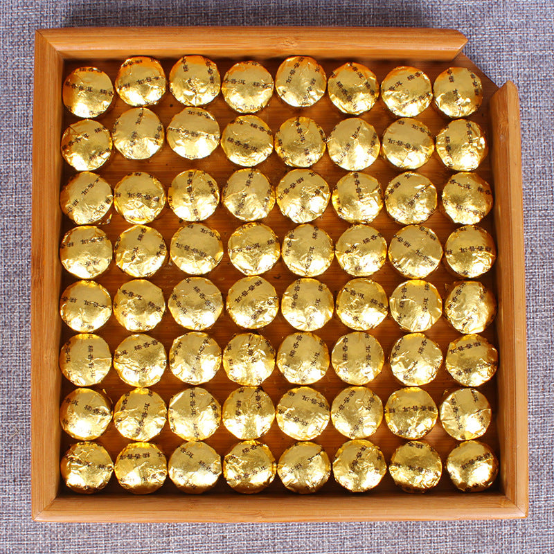 Yunnan Pu-erh Tea Gnomic Fragrance Ripe Pu-erh Tea Mini Golden Leaf Aged Pu-erh Gnomic Fragrance Ripe Tea Tuo 500g