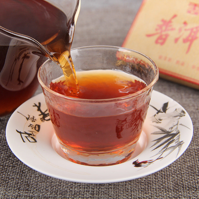 Pu'er Tea Black tea Yunnan Tea Brick Tea 100g Kraft Tea Brick ChenXiang Pu'er Ripe Tea