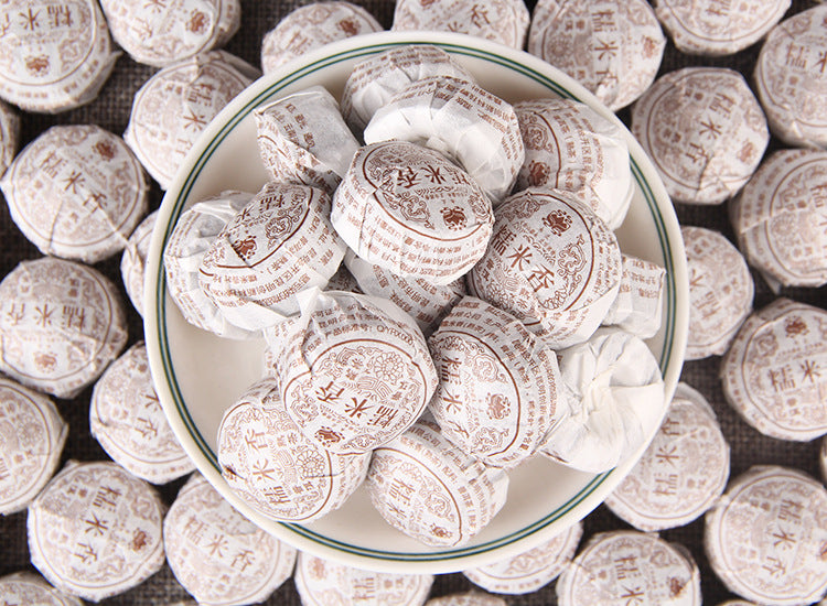 Yunnan Menghai Pu-erh Tea Ripe Tea Mu Zhi NuomiXiang Tuo Mini Small Tuo Tea Nuomi Xiang Tea Black Tea 500g