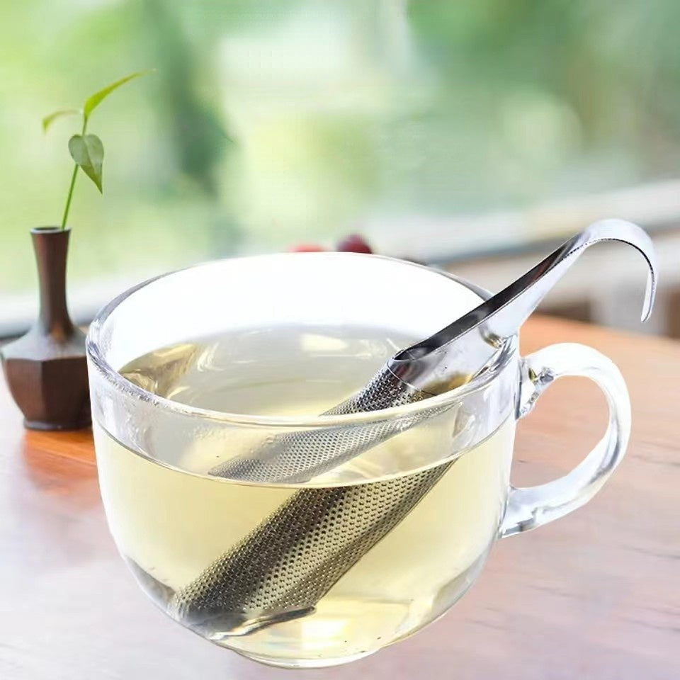 Pipe Shape Stainless Steel 304 Loose Leaf Tea Infuser Stick Filter Tea Leak Portable Handle Tea Diffuser, Long-handle Tea Steeper for Steep Tea