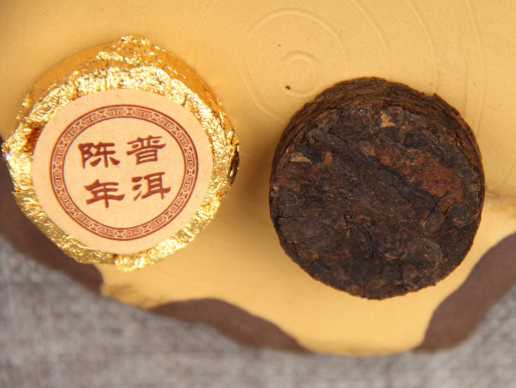 Pu'er Black Tea Mellow Small Golden Tuo Aged Pu'er Small Jade Cake Ripe Tea Small Golden Cake Pu'er Ripe Tea Small Tuo Tea 500g