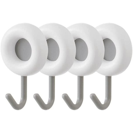 4 Pcs Hooks 4 Colors Hooks for Hanging Towels Wall Hooks Adhesive Hook Self-Adhesive Hooks Christmas Decorations No Tools Wall Hooks for Hanging (Grey)