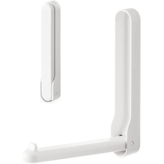 Closet Storage Hooks White Foldable Clothing Rack Storage Drying Rack Hook 1pcs Wall Mount for Balcony No Need Tools