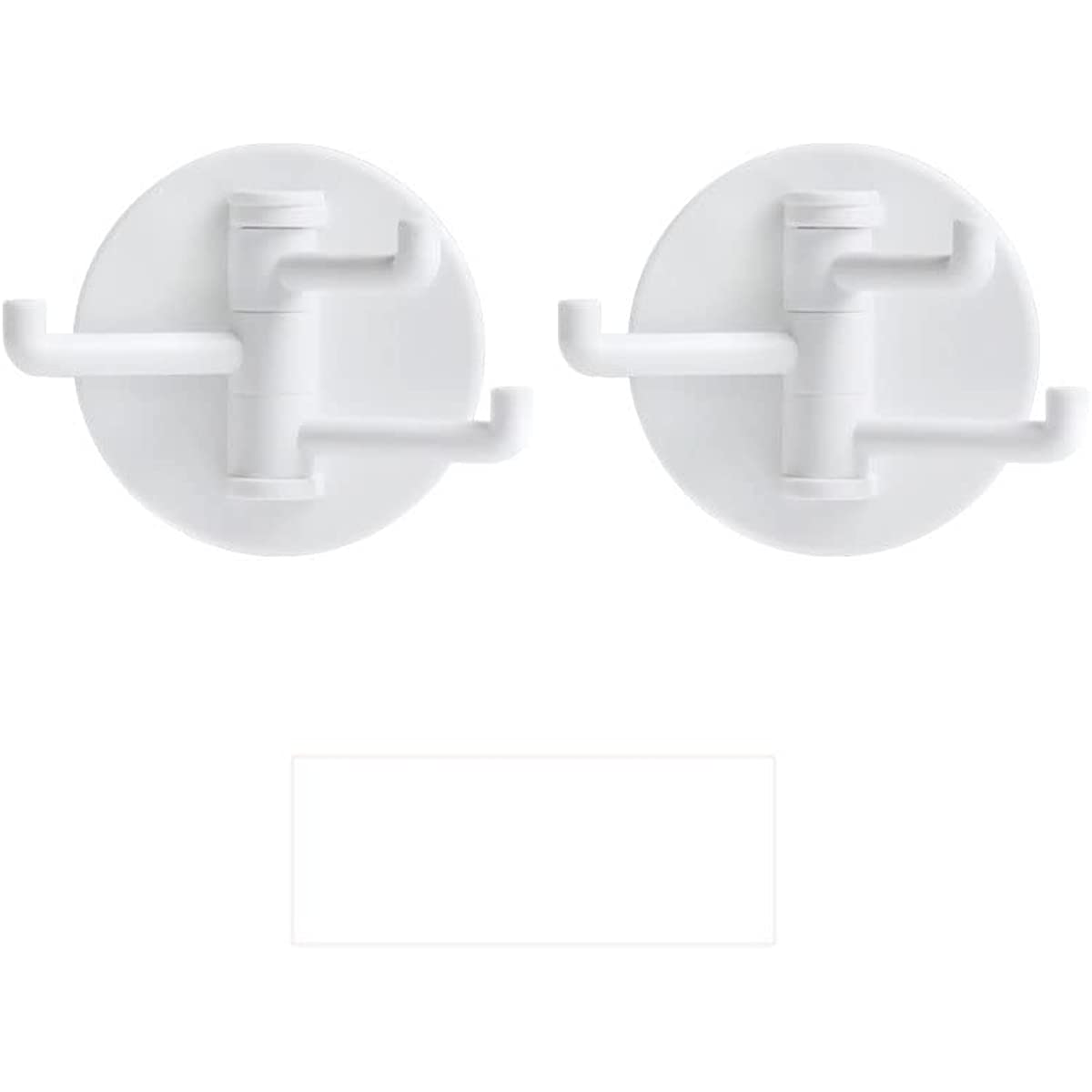 Plastic Hooks 2 Pcs Home Door Back Toilet Wall Branch Hooks Foldable Arms Hanger for Bathroom Wall Mount Hooks