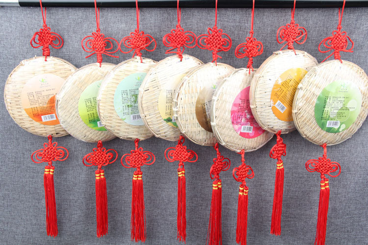 Tea Leaves Puerh Tea Ripe Tea Original Puerh Tuo Tea Mini Tuo Tea Mellow Ripe Tea Chinese Knot Bamboo Plate Tea 200g