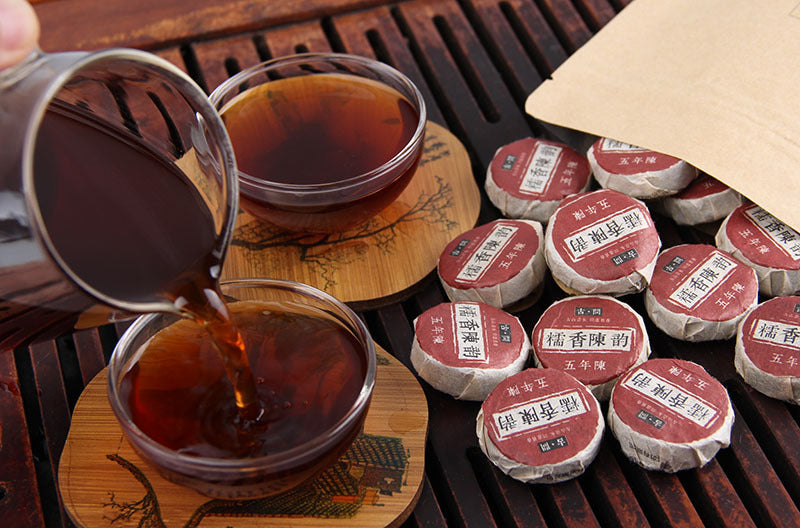 Pu-erh Gnoxious Aroma Chen Yun Small Jade Cake Gnoxious Aroma Pu-erh Tea Pu-erh Tea Ripe Tea Small Tuo Tea 500g