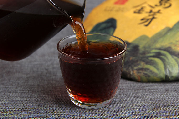 Pu-erh Ripe Tea Ancient Tree Pure Material Fermented Pu-erh Ripe Tea Iceland Golden Bud Pu-erh Tea 357g