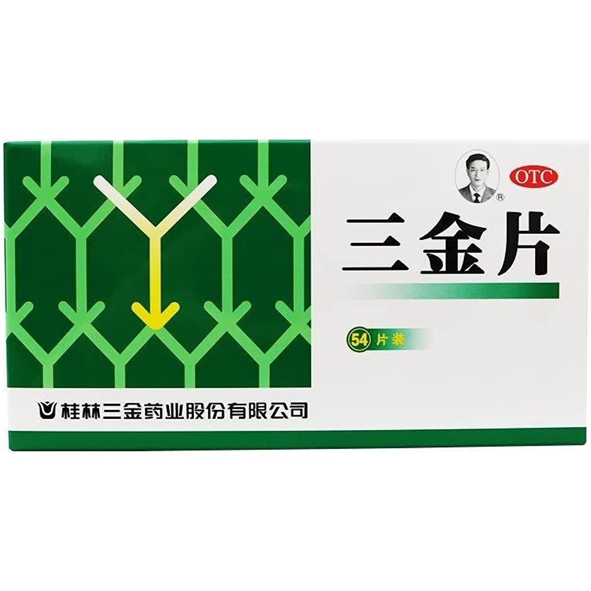 1 Box, SanJin Pian 54 Tablets/Box 三金片
