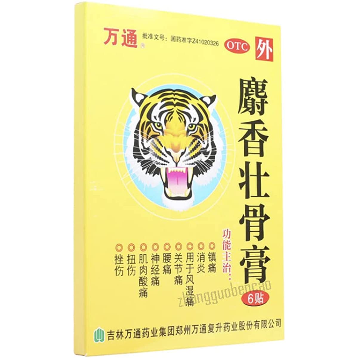 1 Box, ShexiangzhuangGao  6 plasters / Box 壮骨膏