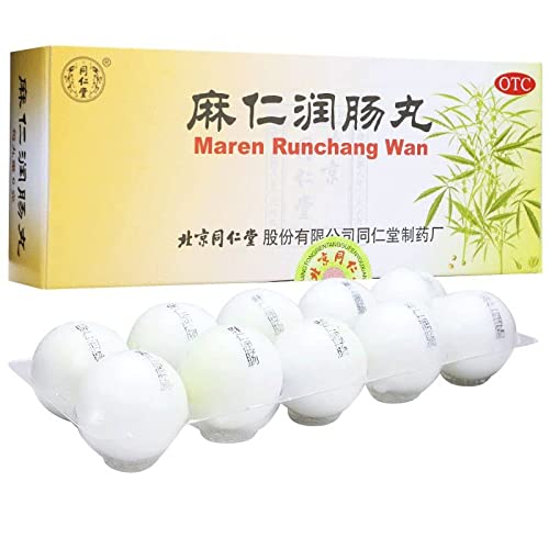 1 Box Tongrentang Maren Runchang Wan 6g*10 Big Pills / Box 麻仁润肠丸