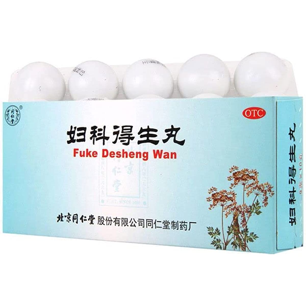 2 Boxes, Tongrentang Fuke Desheng Wan 9g*10 Big Pills / Box同仁堂 妇科得生丸
