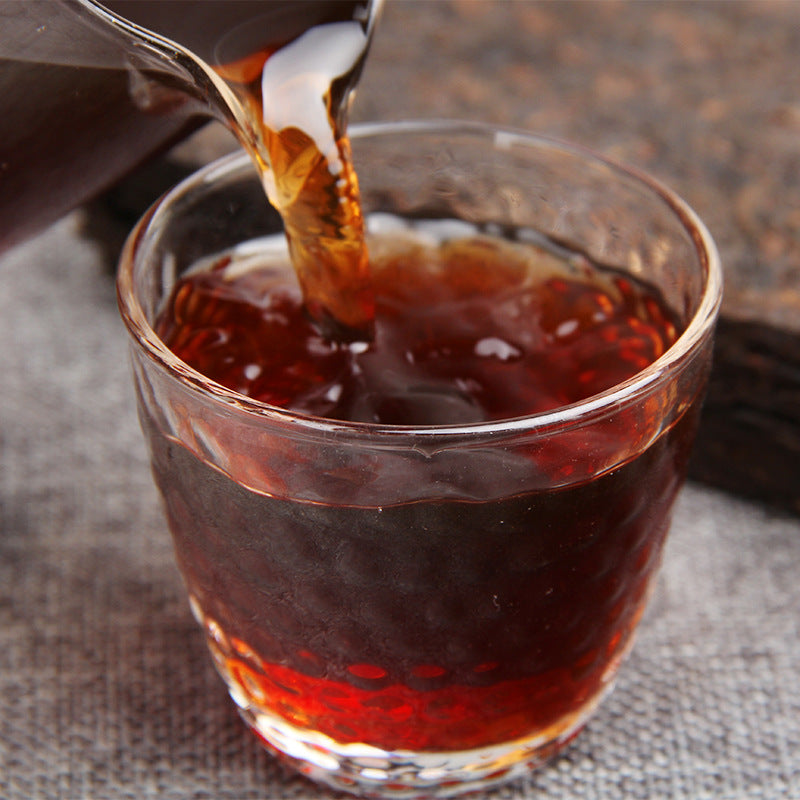 China Yunnan Pu'er Tea Chen Xiang Tea Menghai Jujube Fragrance Pu'er Brick Tea Ripe Tea 1000g (250g*4pcs)Shoot Shell Tea Brick Green Tea