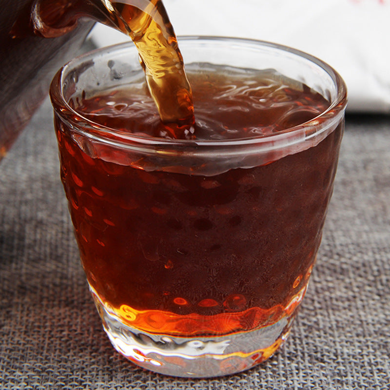 Pu'er Ripe Tea Wild Rhyme Mellow Aroma Tea Cake Bulang Gu Shu Pu'er Tea Fermented 357g Black Tea