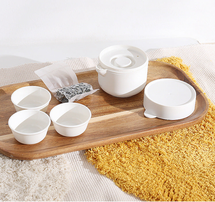 Complete Set Chinese Tea Set Premium Combination Tea Bags with Green and Black Tea Assortment 30 Packs of 5g/Bag + Portable Tea Set 红茶和绿茶的组合+便携式茶具一套