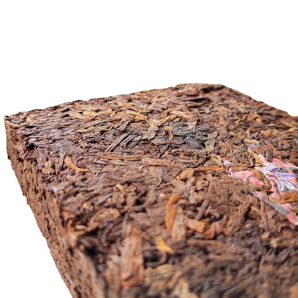 Ripe Puerh Tea Brick 1kg Aged Old Tea Head Ripe Puerh Tea Brick Brown Mountain QiaoMu Purple Gold Brick Black Tea