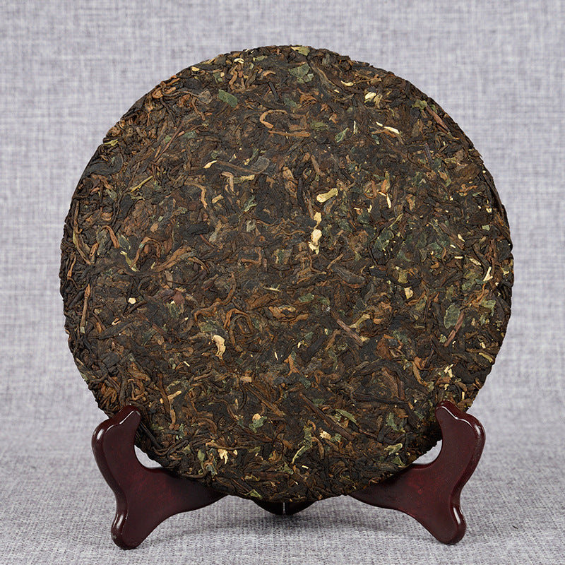 Yunnan Pu-erh Ripe Tea Gnomic Fragrance Pu-erh Ripe Tea Qizi Cake Gnomic Fragrance 357g Ripe Tea Cake Pu-erh Cake