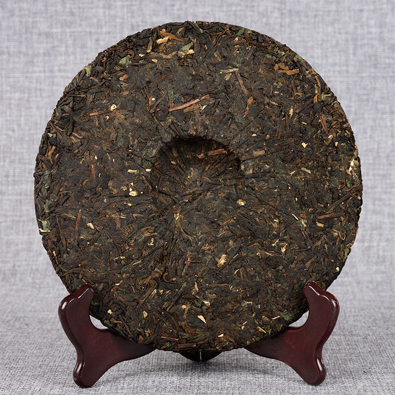 Yunnan Pu-erh Ripe Tea Gnomic Fragrance Pu-erh Ripe Tea Qizi Cake Gnomic Fragrance 357g Ripe Tea Cake Pu-erh Cake