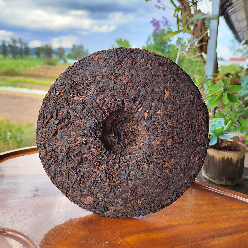 Menghai Puerh Ripe Tea 357g Brown Mountain Ancient Tree Puerh Tea Cakes China Yunnan Qizi Cake Tea Black Tea