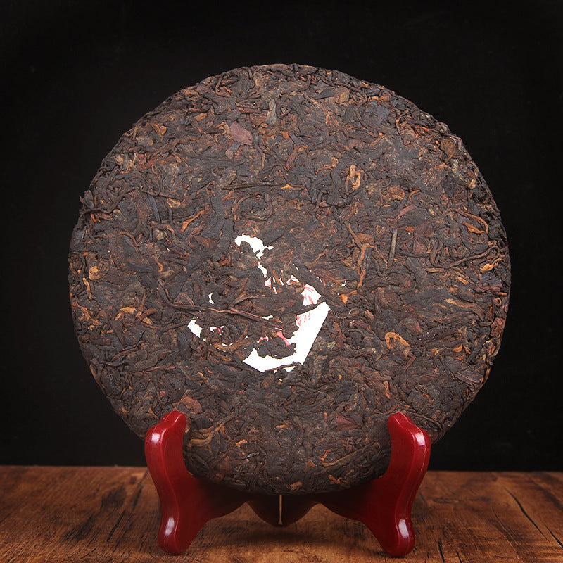 Puerh Tea Ripe Tea Golden Hao Ripe Tea Cake Yiwu Zhengshan Tea Golden Yiwu Yunnan Qizi Cake Tea 357g