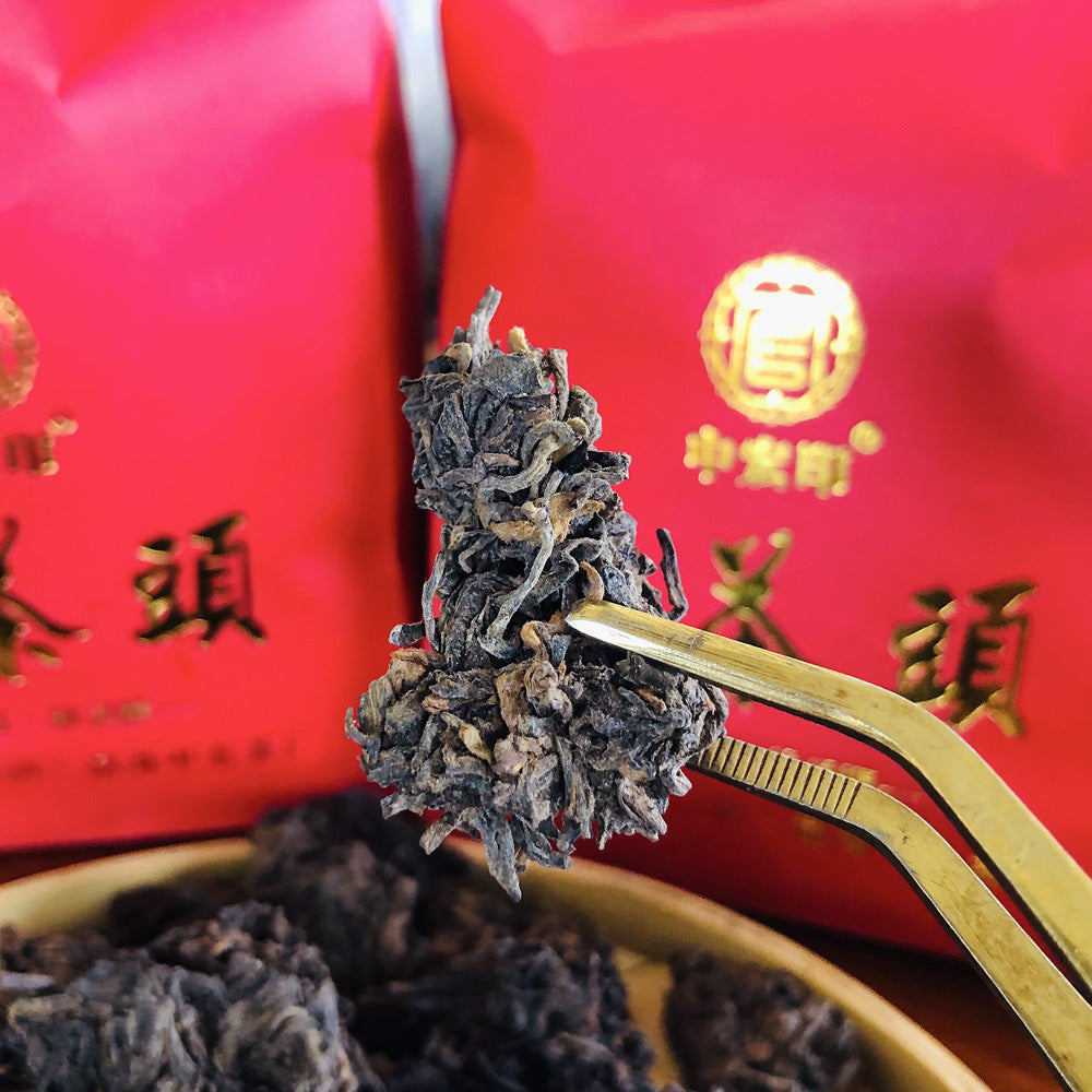 Brown Mountain Old Tea Head Ripe Puerh Tea 500g Bag of Aged Loose Ripe Puerh Tea