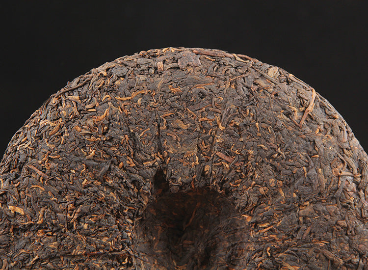 China Yunnan Longyuanhao Mountain Wilderness Big Tree Puerh Ripe Tea Cake Ancient Tree Yunnan Seven Seed Cake Black Tea 380g