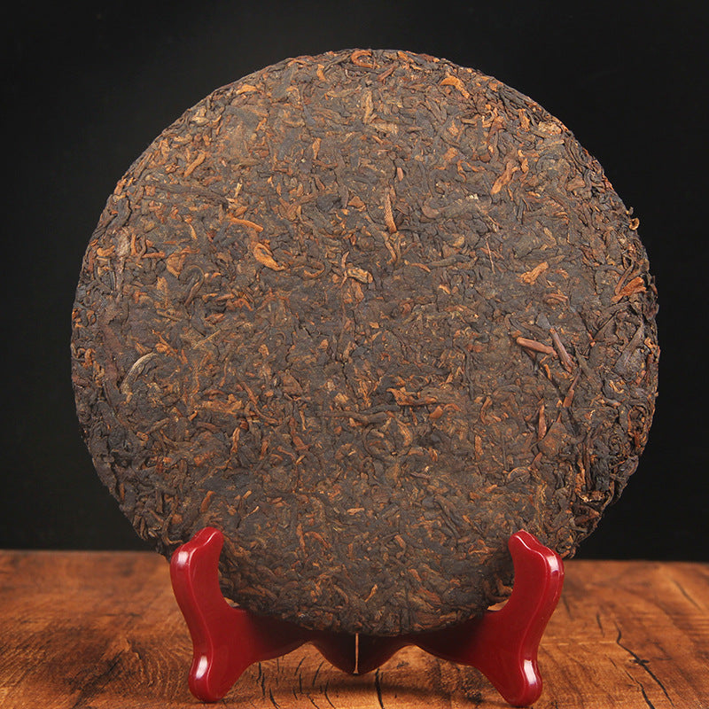 Iceland Qiao Mu Ripe Tea Cake Spring Tea Pure Sweet New Tea Meng Ku Material Tea Puerh Tea Cake Qizi Cake Tea 357g