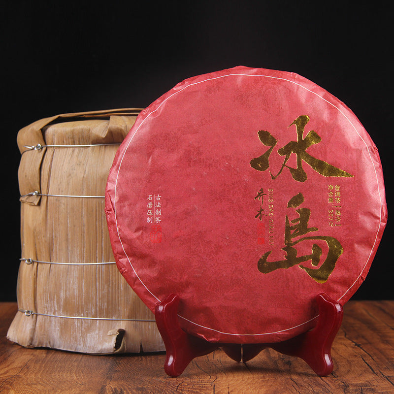 Iceland Qiao Mu Ripe Tea Cake Spring Tea Pure Sweet New Tea Meng Ku Material Tea Puerh Tea Cake Qizi Cake Tea 357g