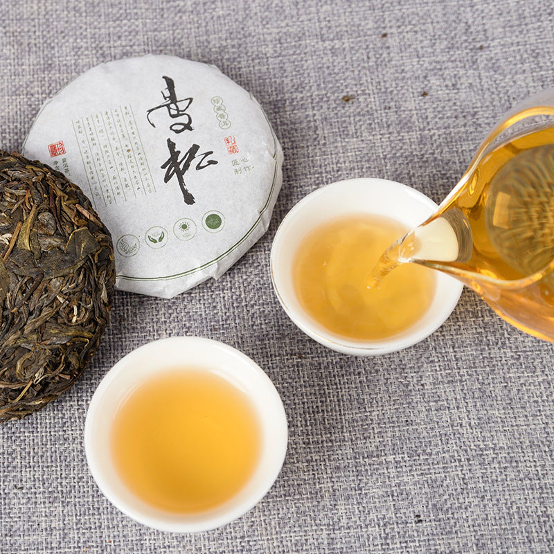 Tea Yunnan Pu'er Tea Raw Tea Mansong Raw Cake Green Tea Yibang 100g Spring Tea