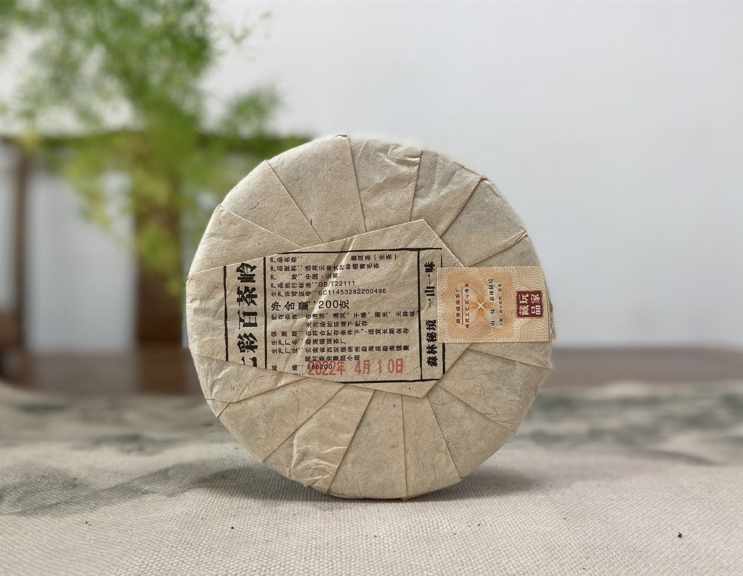 Spring Tea Slippery Bamboo Liangzi Pu'er Tea Raw Tea Yunnan Qizi Cake Tea 200g Ancient Tree Pu'er Raw Pu'er Tea Cake