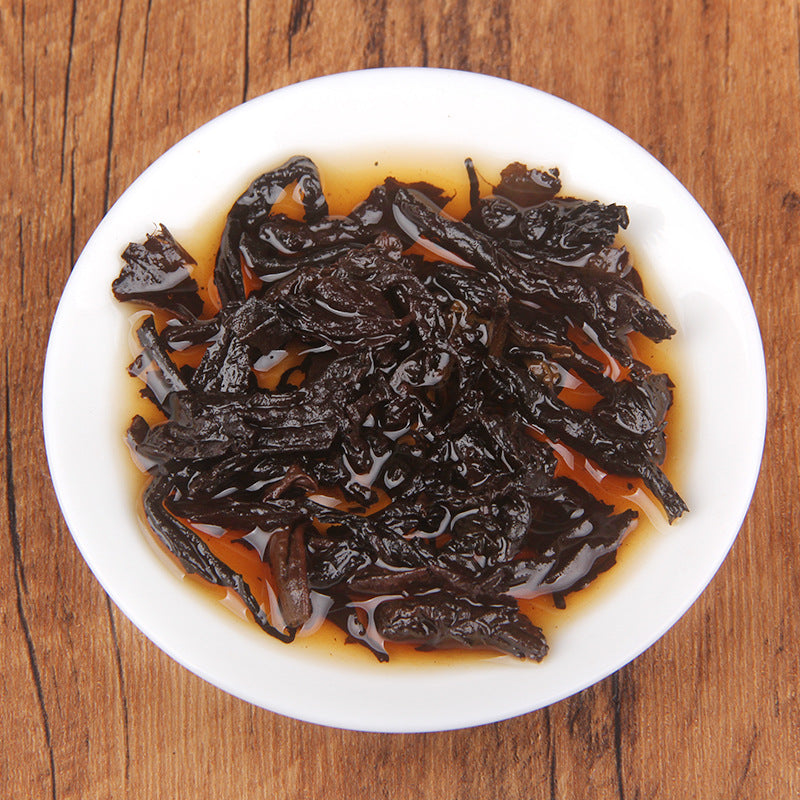 Menghai Old Ripe Tea Brick Menghai Ancient Tree Aged Pu'er Tea Fu Lu Shou Xi Zhi Ripe Tea Black Tea 250g