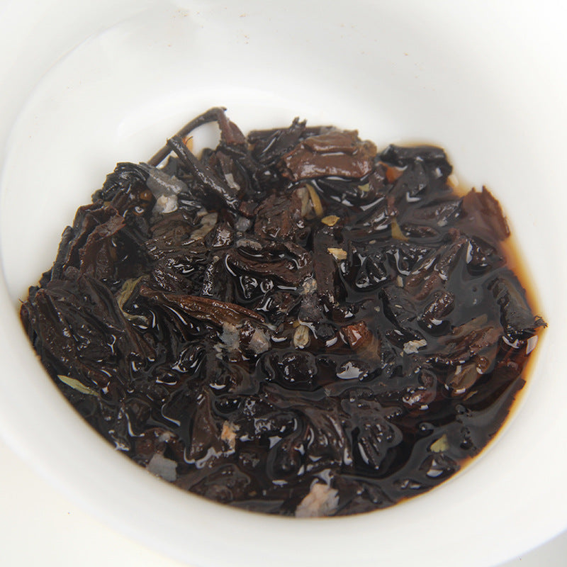 Pu'er Tea Ripe Tea Rose Pu Ripe Tea Cake Pu'er + Rose Aged Floral Combination Tea Cake 100g