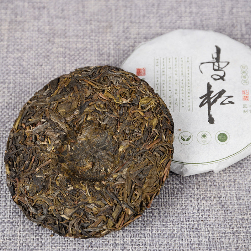 Tea Yunnan Pu'er Tea Raw Tea Mansong Raw Cake Green Tea Yibang 100g Spring Tea