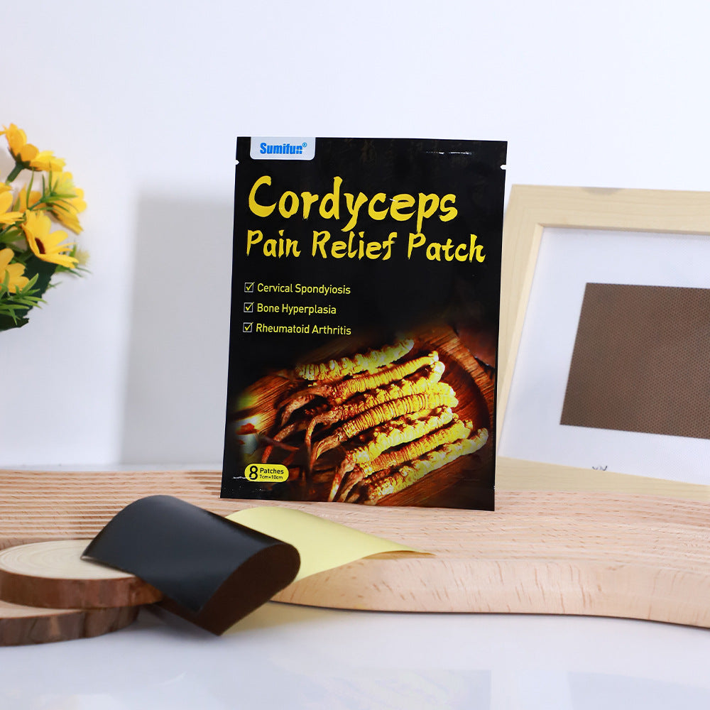 3 Packs, Cordyceps Pain Relief Patch,Powerful Pain Relief,Rheumatoid Arthritis, Muscle Joint Pain 24pcs (3Packs*8pcs) 虫草元素远红外贴,关节肌肉痛贴
