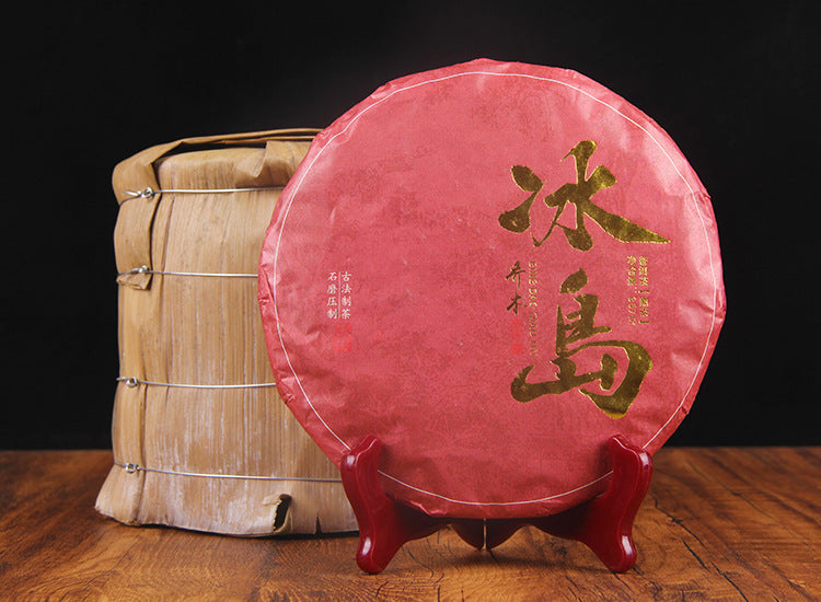 Iceland Qiao Mu Ripe Tea Cake Spring Tea Pure Sweet New Tea Meng Ku Material Tea Puerh Tea Cake Qizi Cake Tea 357g