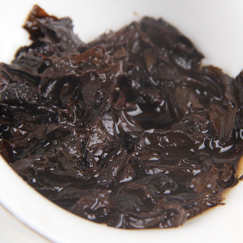 Iceland Qiao Mu Ripe Tea Cake Spring Tea Pure Sweet New Tea Meng Ku Material Tea Puerh Tea Cake Qizi Cake Tea 357g