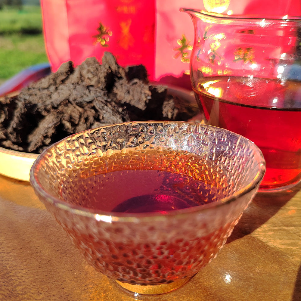 Brown Mountain Old Tea Head Ripe Puerh Tea 500g Bag of Aged Loose Ripe Puerh Tea