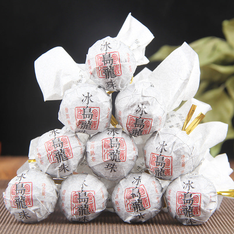 Yunnan Lincang Icelandic Pu'er Tea Ripe Tea Ancient Tree Tuo Tea Small Grain Loose Tea Ripe Pu'er Tea Black Tea 500g