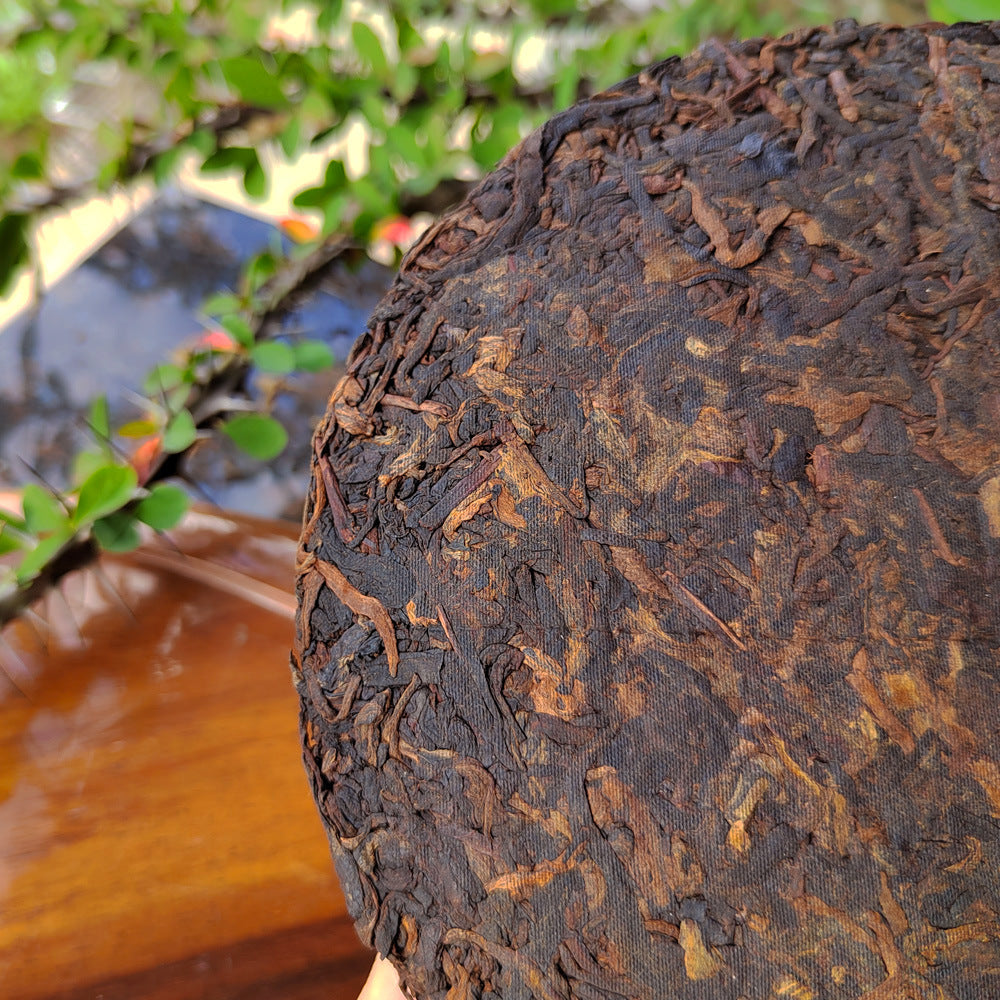 Menghai Puerh Ripe Tea 357g Brown Mountain Ancient Tree Puerh Tea Cakes China Yunnan Qizi Cake Tea Black Tea