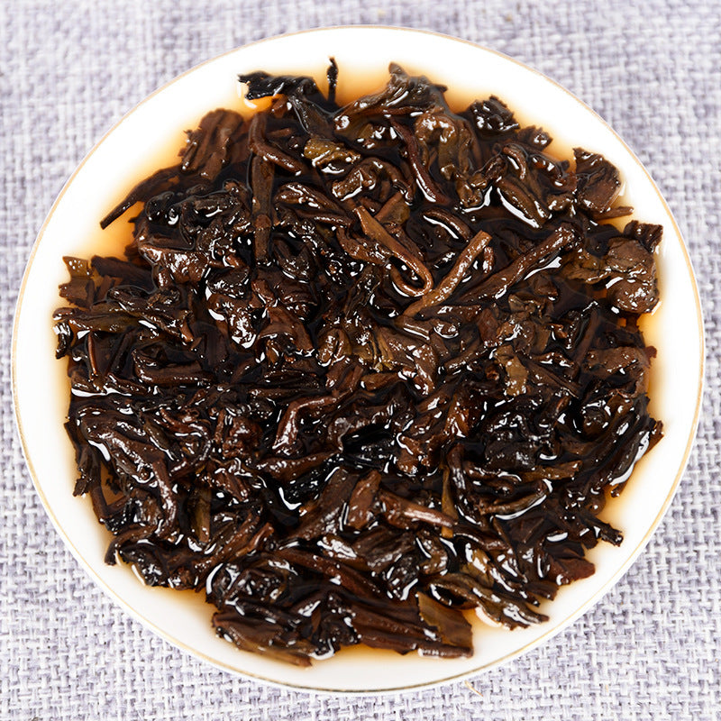 Yunnan Big-leaf Sun-dried Ancient Tree Tea Pu-erh Tea Zodiac Cake 357g Ripe Cake Black Tea Brown Mountain Raw Material Pu-erh Ripe Tea