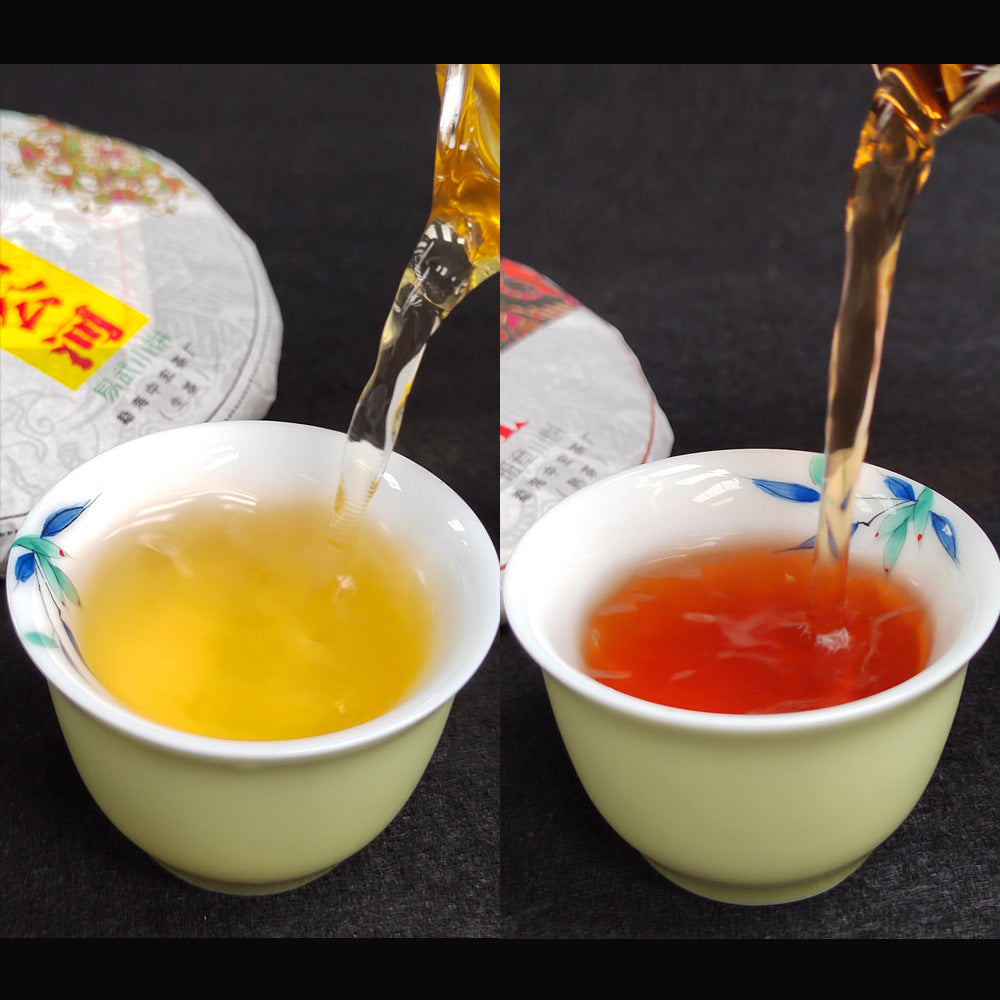 Yunnan Pu'er Tea 100g Yi Wusheng Tea Cake Ban Zhang Ripe Tea Cake Zhonghong Tea