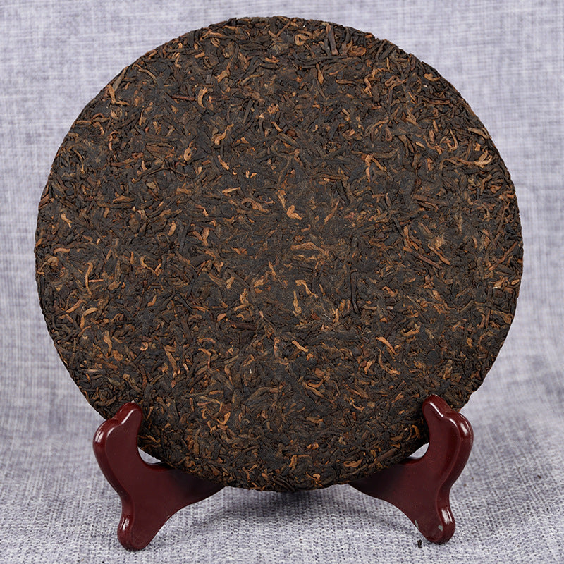 Yunnan Pu'er Tea Menghai Ripe Tea Pu'er Ripe Tea Cake 357g Ripe Pu'er Cake Tea Seven Sons Tibetan Aroma Tea
