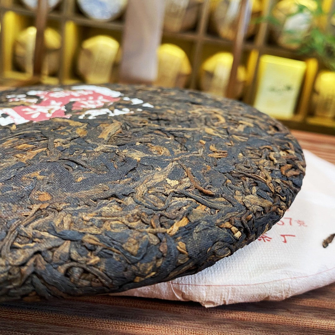 Ripe Pu'er Tea BanZhangjinya Pu’er Cooked Tea Yunnan Pu’er Cooked Cake 357g Ripe Tea Black tea