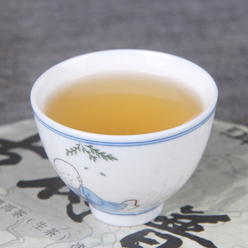 Yunnan Pu'er Tea Ancient Tree Pu'er Raw Tea Qizi Cake Tea 357g Lincang Iceland Gold Leaf Pu'er Tea Green Tea